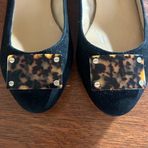 Talbots Black Suede Women's Shoes with Tortoise Accent NWOT - Picture 3 of 6